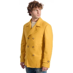 Yellow Wool Men's Jacket