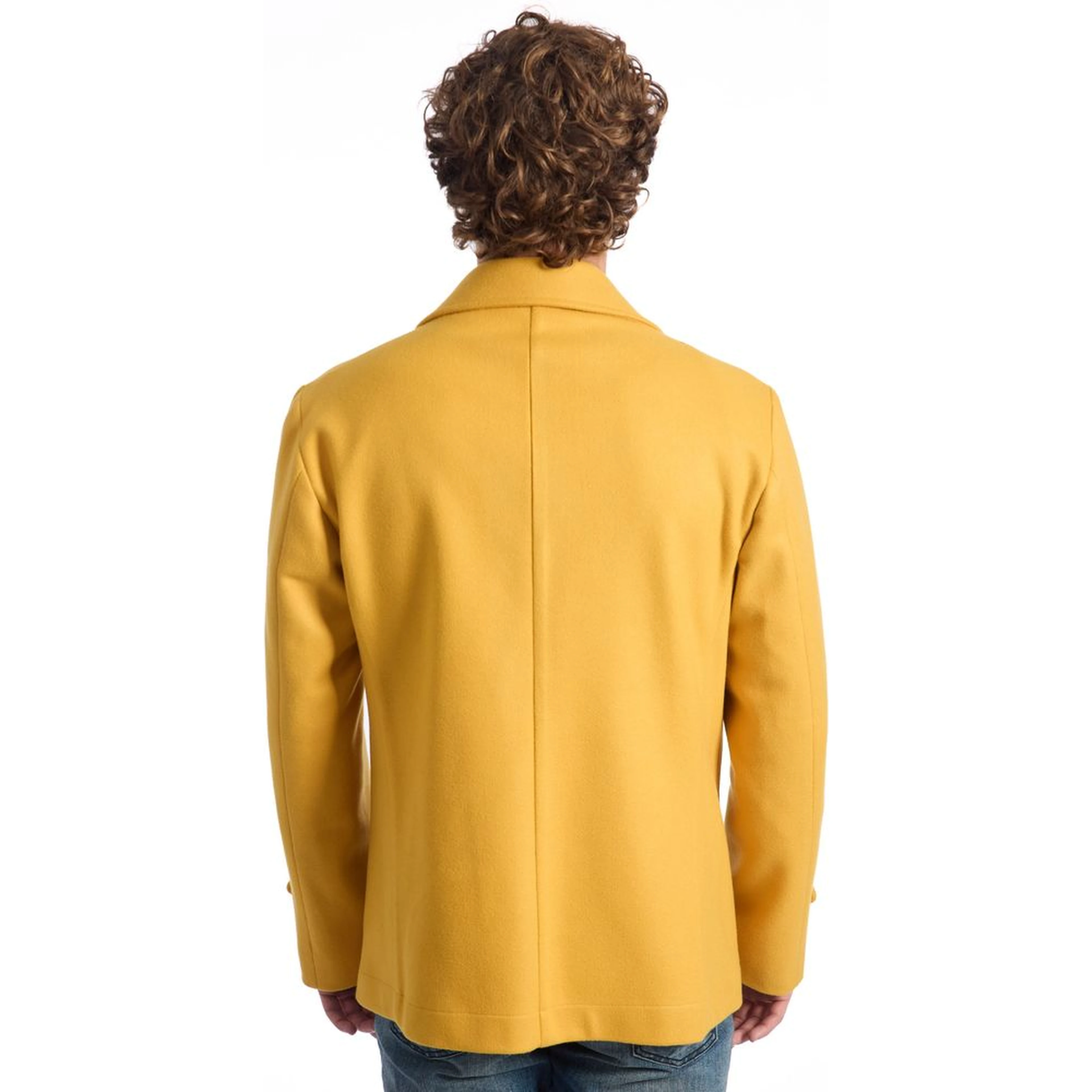 Yellow Wool Men's Jacket