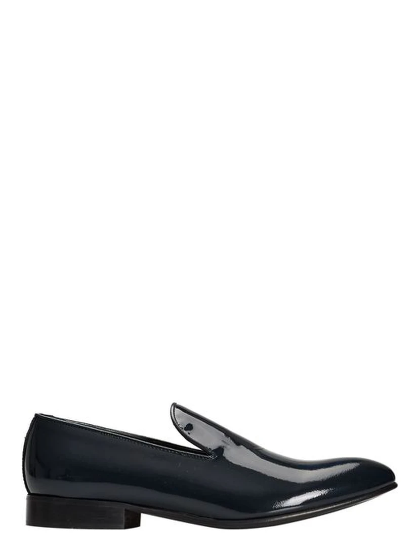 Blue Calfskin Men Loafer