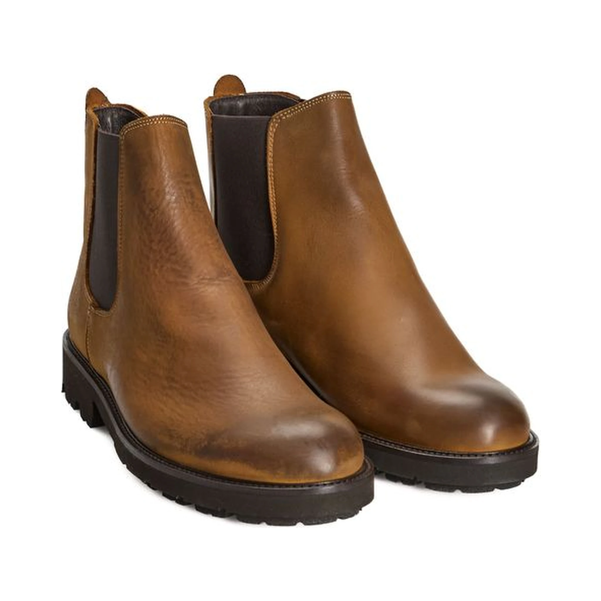 Brown Calfskin Men Boot