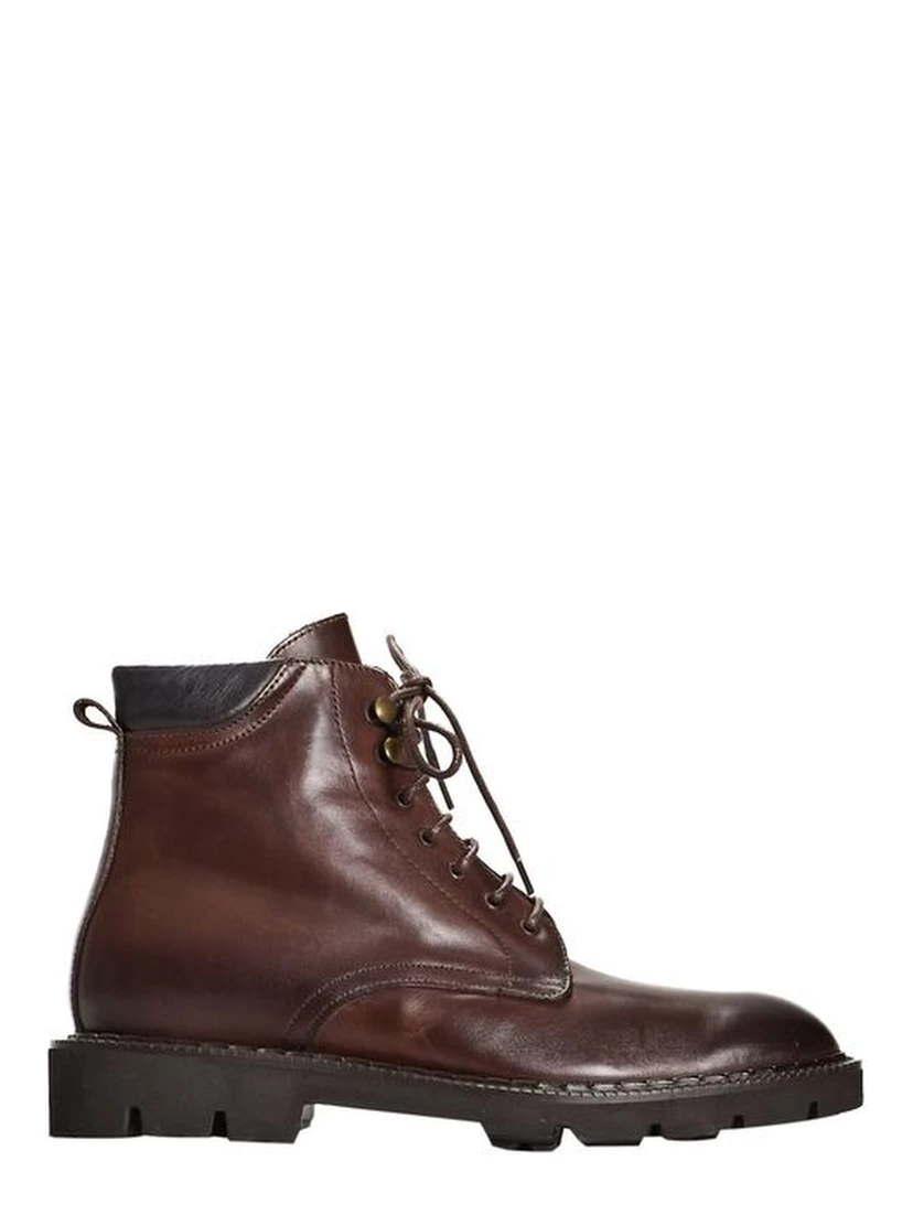 Brown Calfskin Men Boot