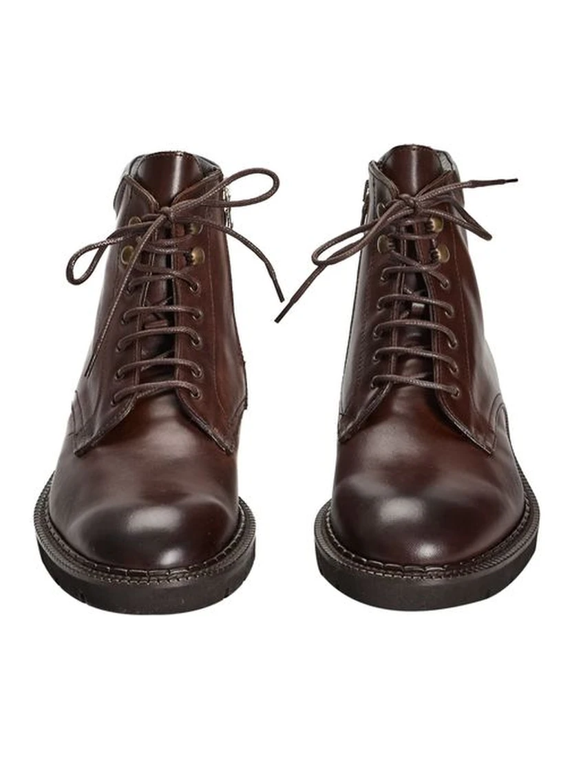 Brown Calfskin Men Boot