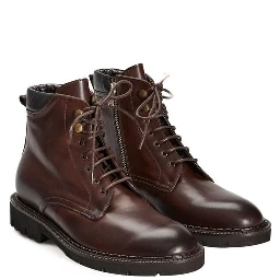 Brown Calfskin Men Boot