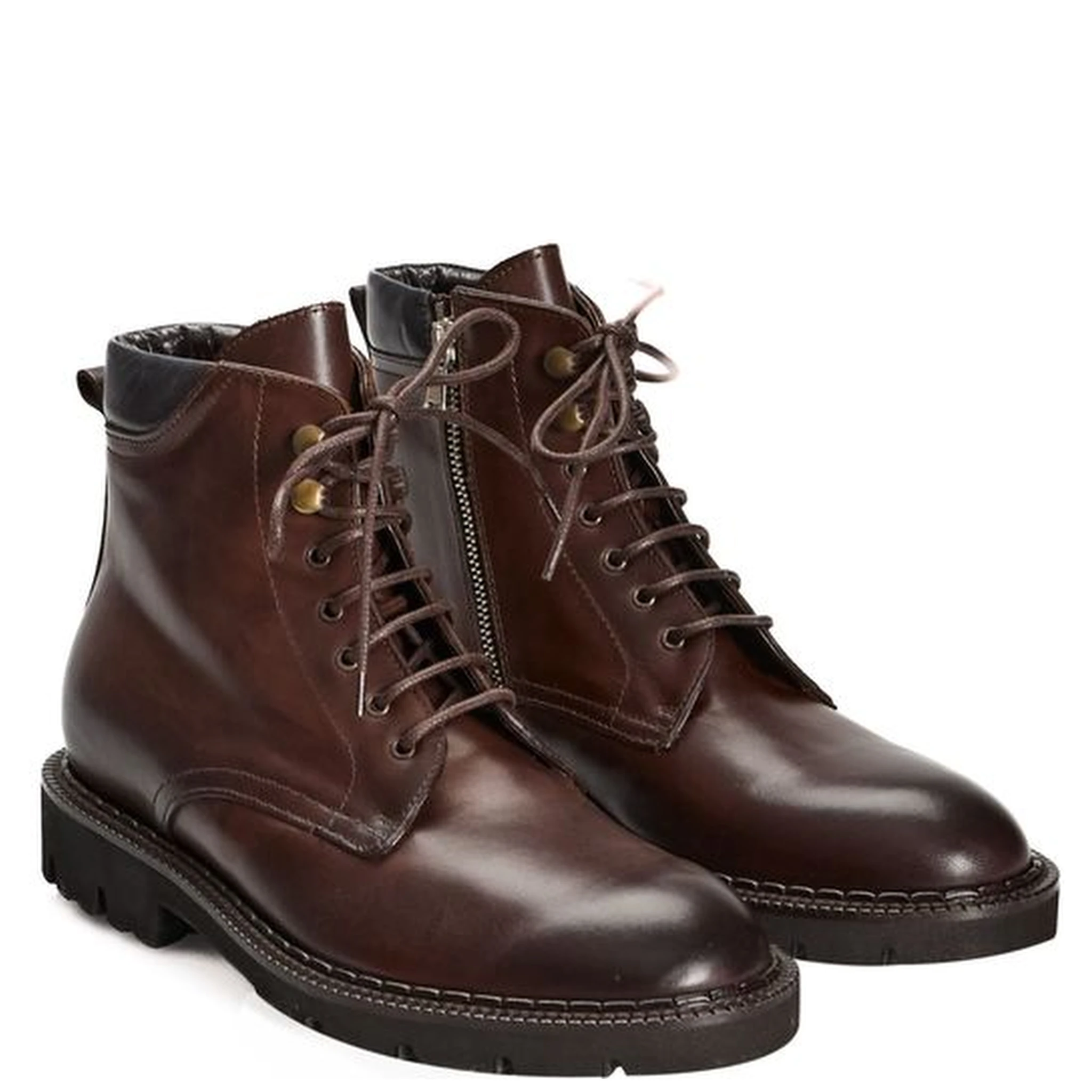 Brown Calfskin Men Boot