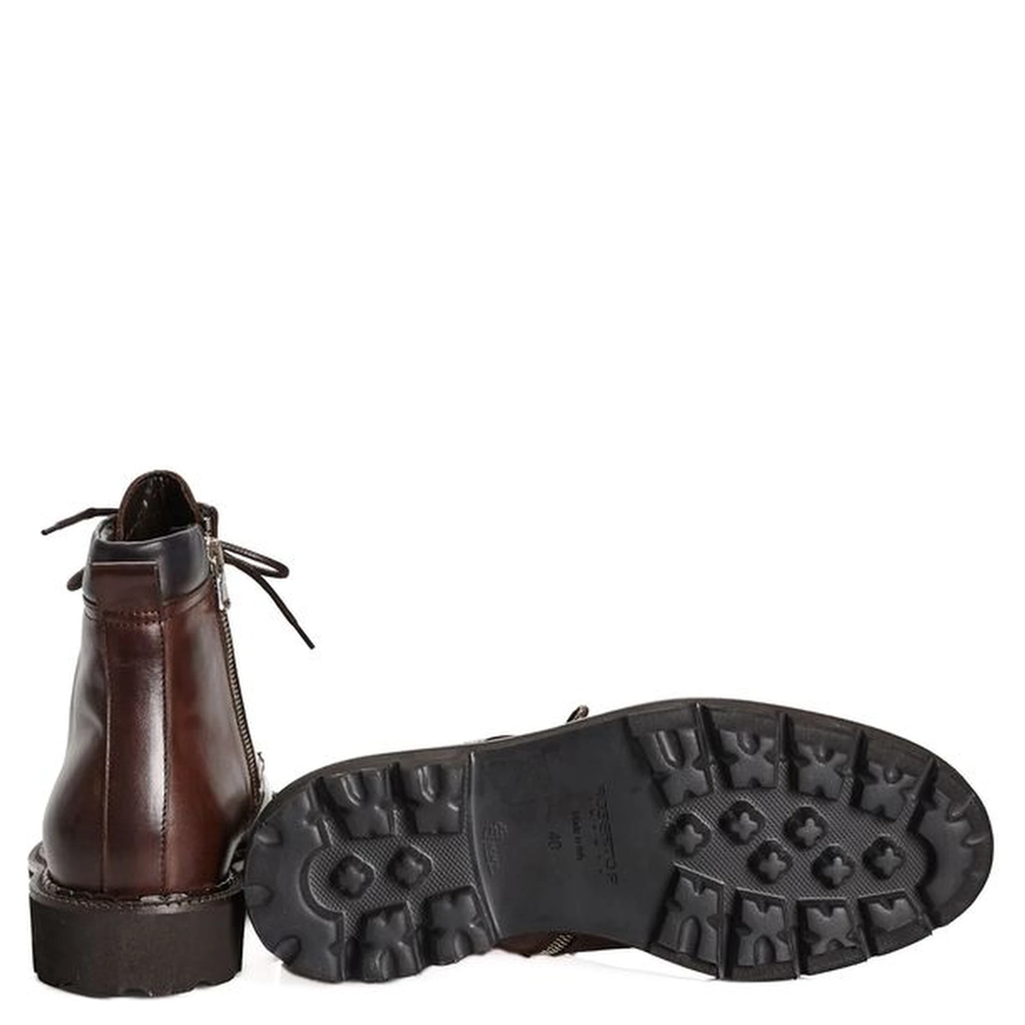 Brown Calfskin Men Boot