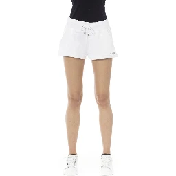 White Cotton Women's Sweatshorts