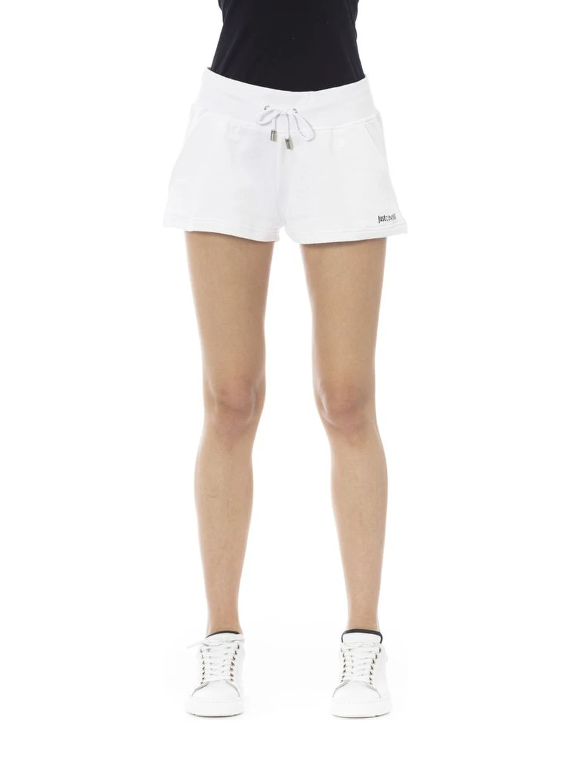 White Cotton Women's Sweatshorts