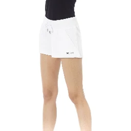 White Cotton Women's Sweatshorts