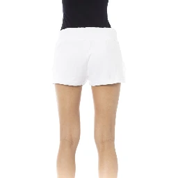White Cotton Women's Sweatshorts
