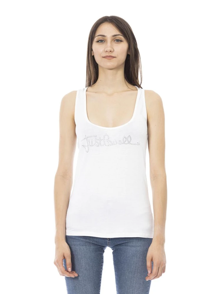 White Viscose Tank Top