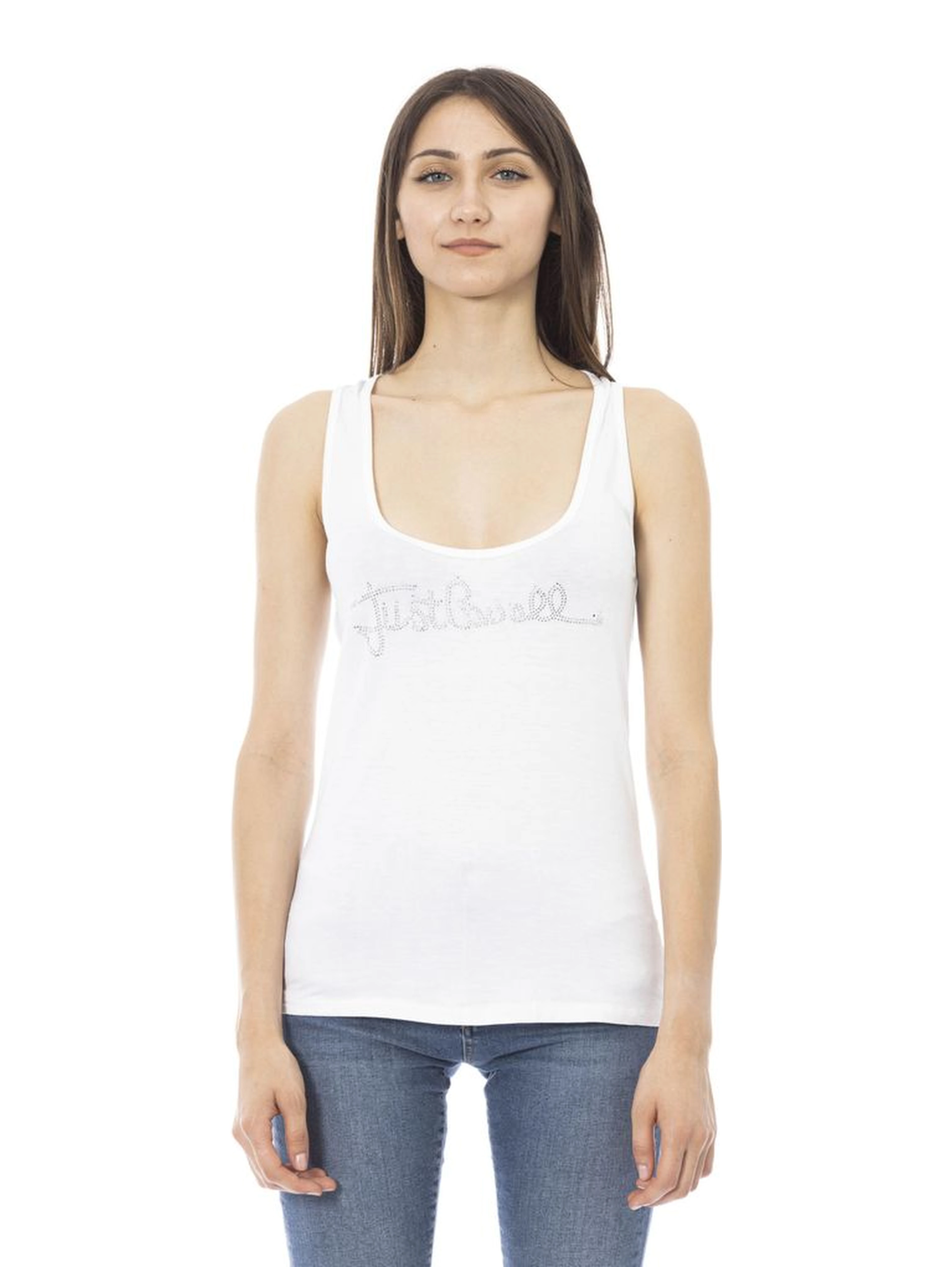 White Viscose Tank Top