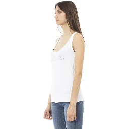 White Viscose Tank Top