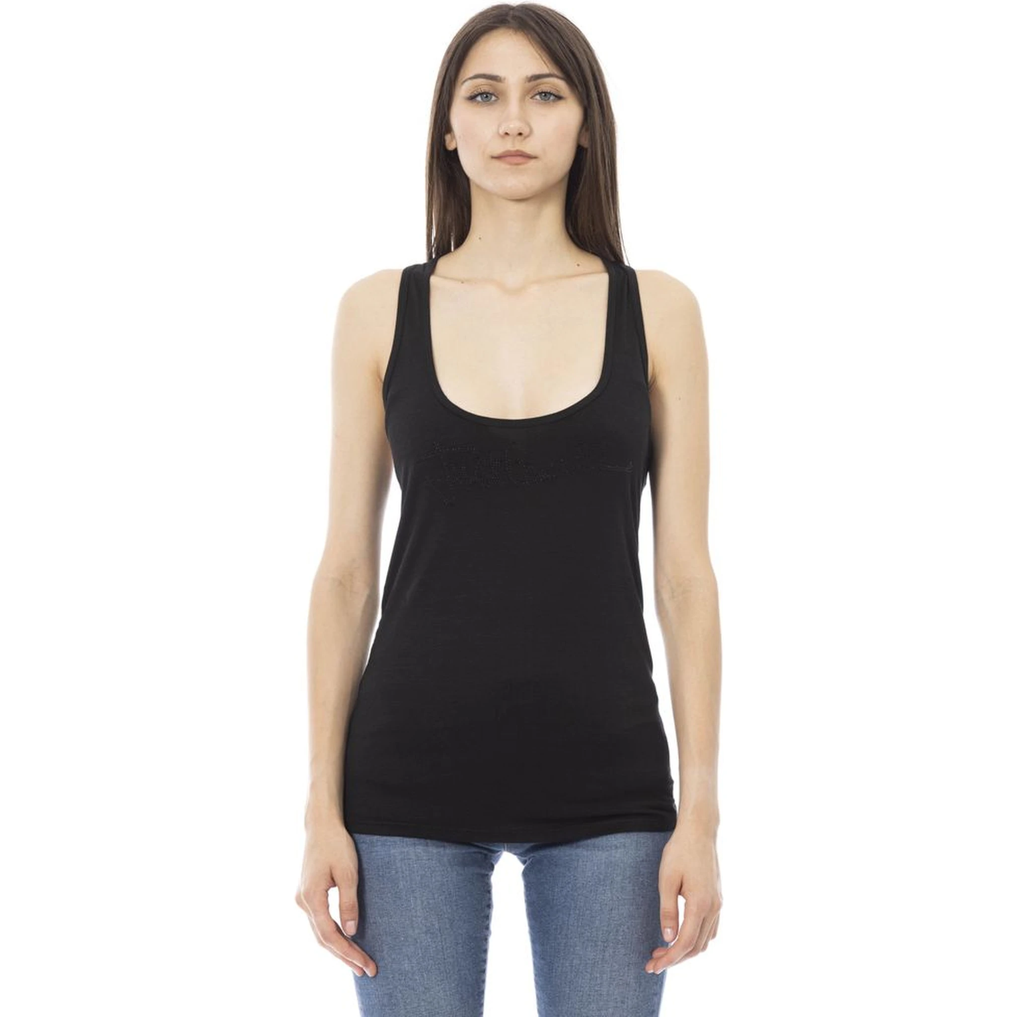 Black Viscose Tank Top