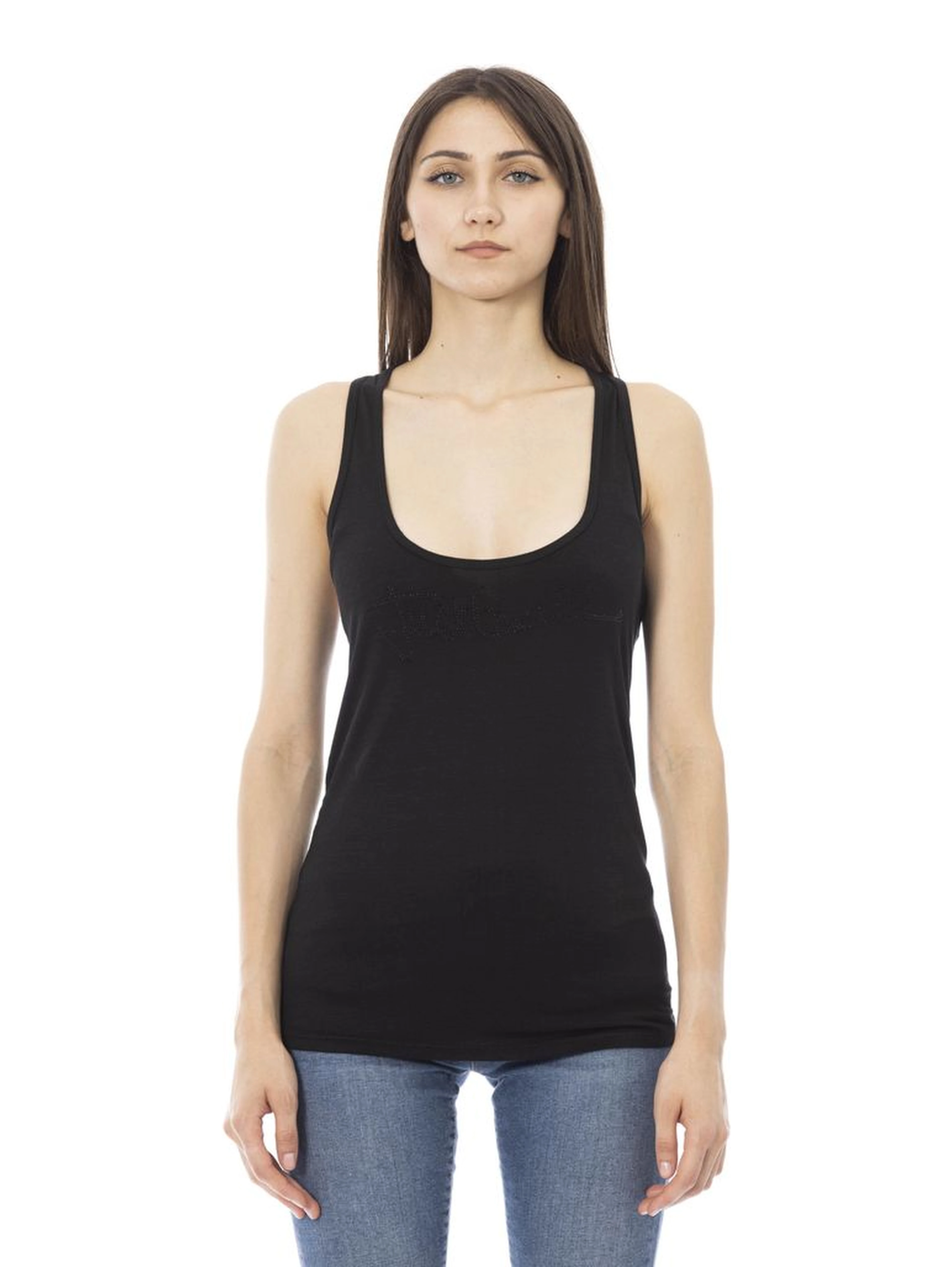 Black Viscose Tank Top