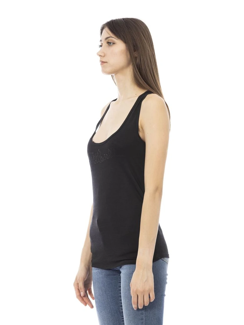 Black Viscose Tank Top