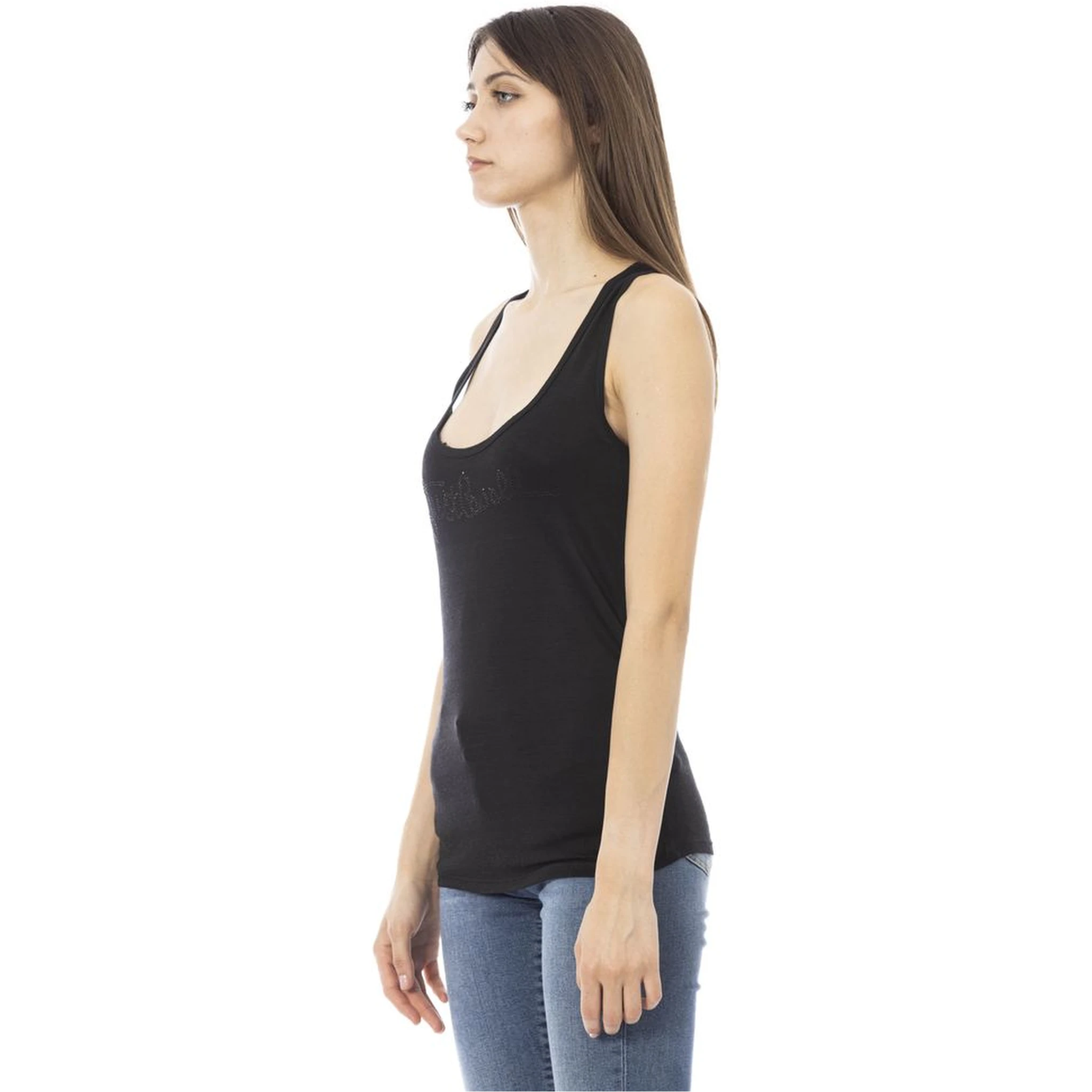 Black Viscose Tank Top