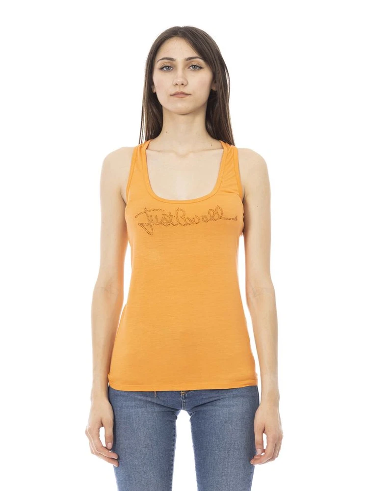 Orange Viscose Tank Top