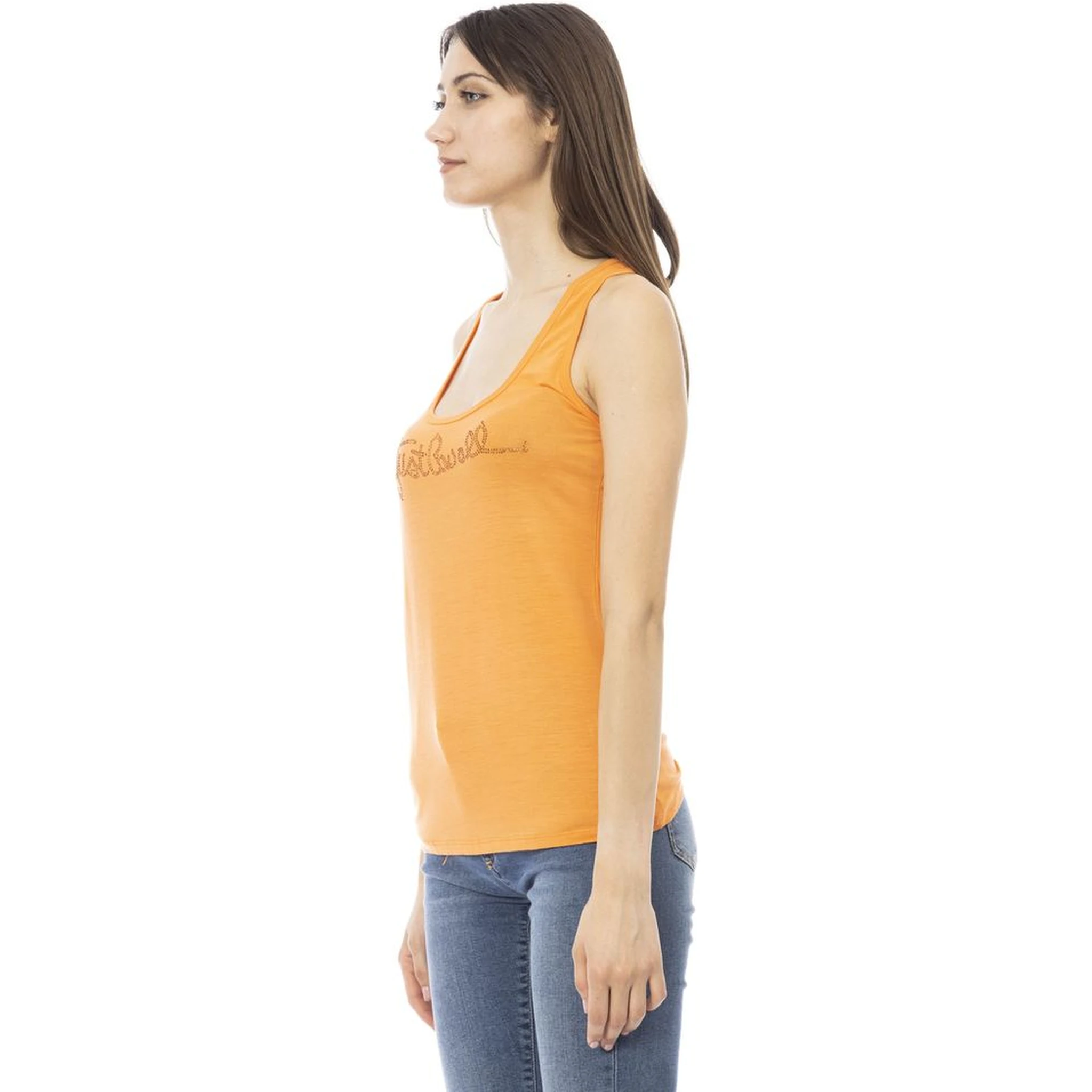 Orange Viscose Tank Top