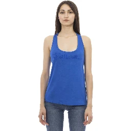 Blue Viscose Tank Top