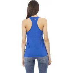 Blue Viscose Tank Top