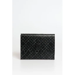 Black Polyester Men Clutch