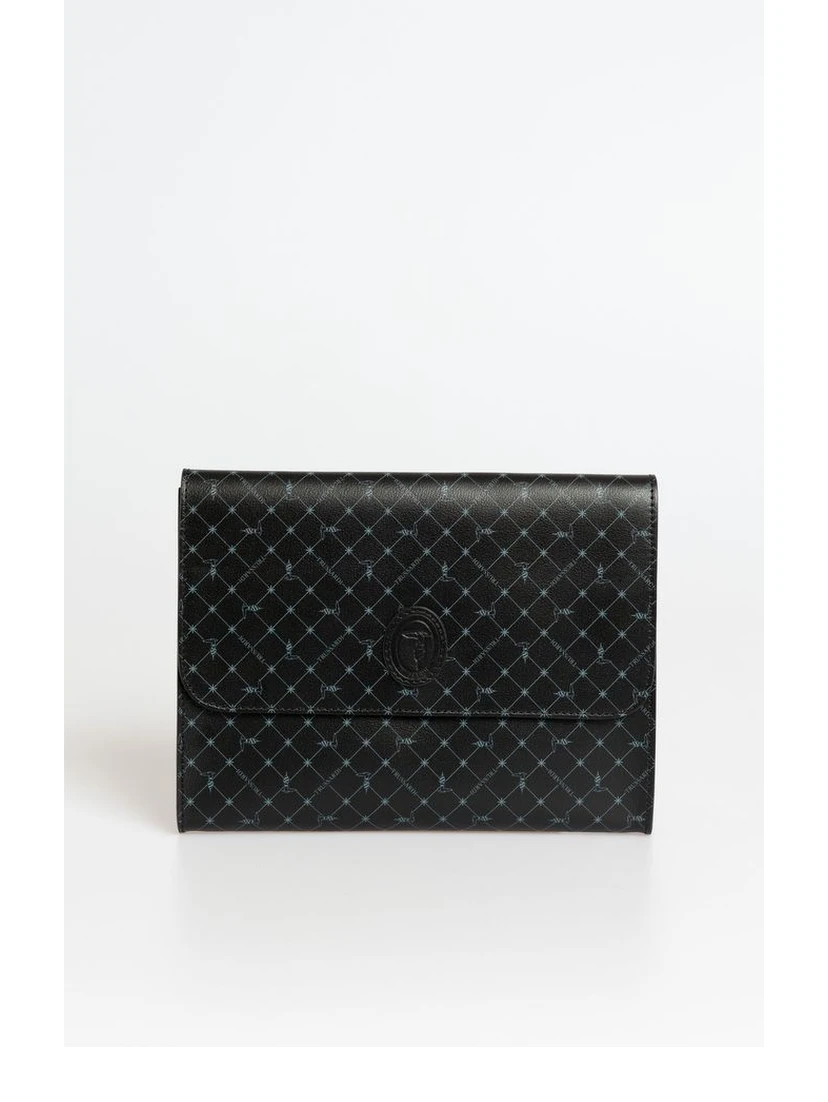 Black Polyester Men Clutch
