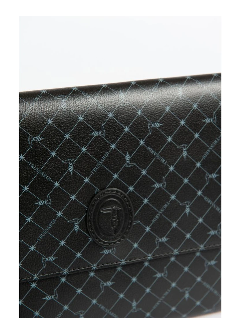 Black Polyester Men Clutch