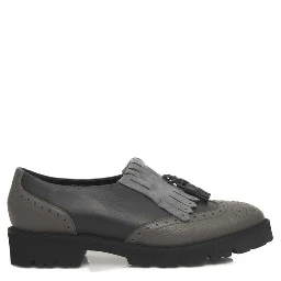 Gray Cowhide Women Loafer