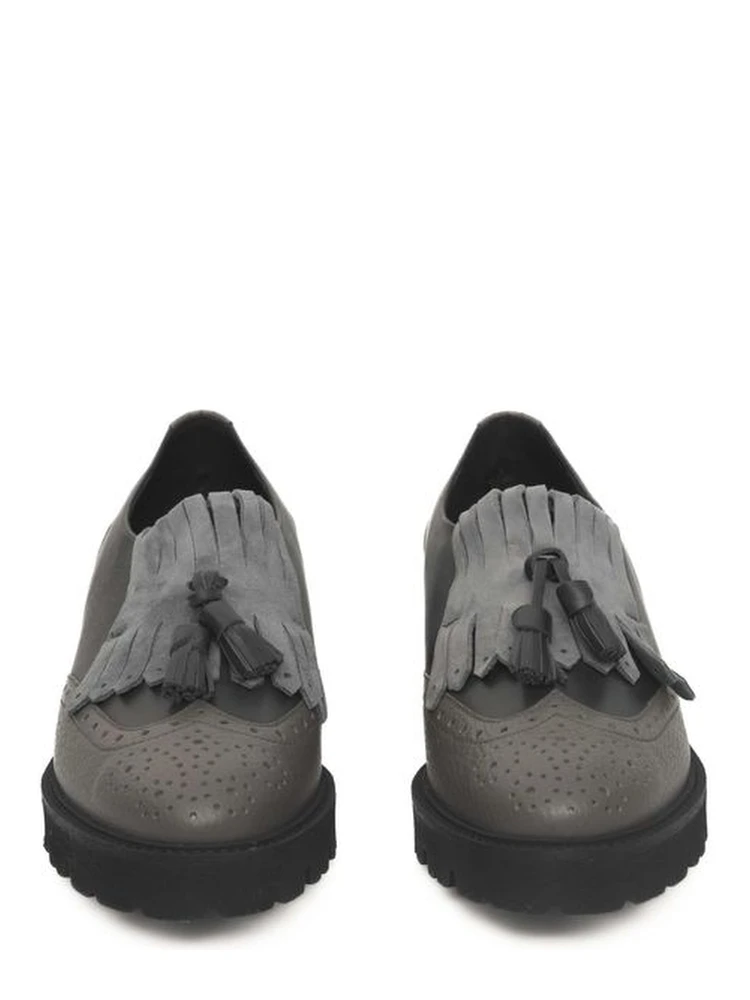 Gray Cowhide Women Loafer alternative