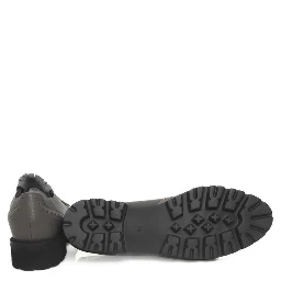Gray Cowhide Women Loafer