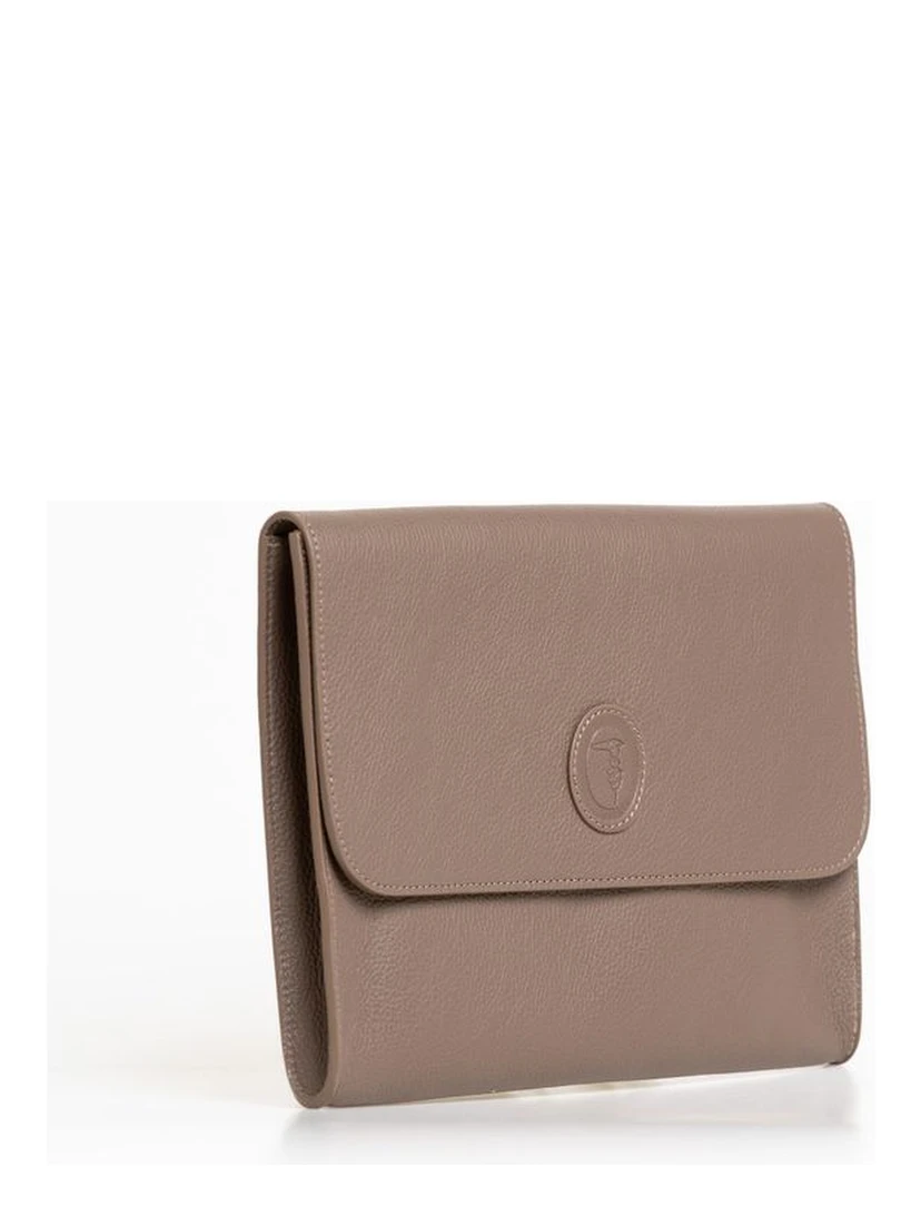 Brown Polyester Men Clutch