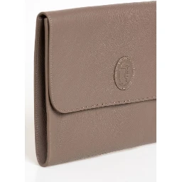 Brown Polyester Men Clutch