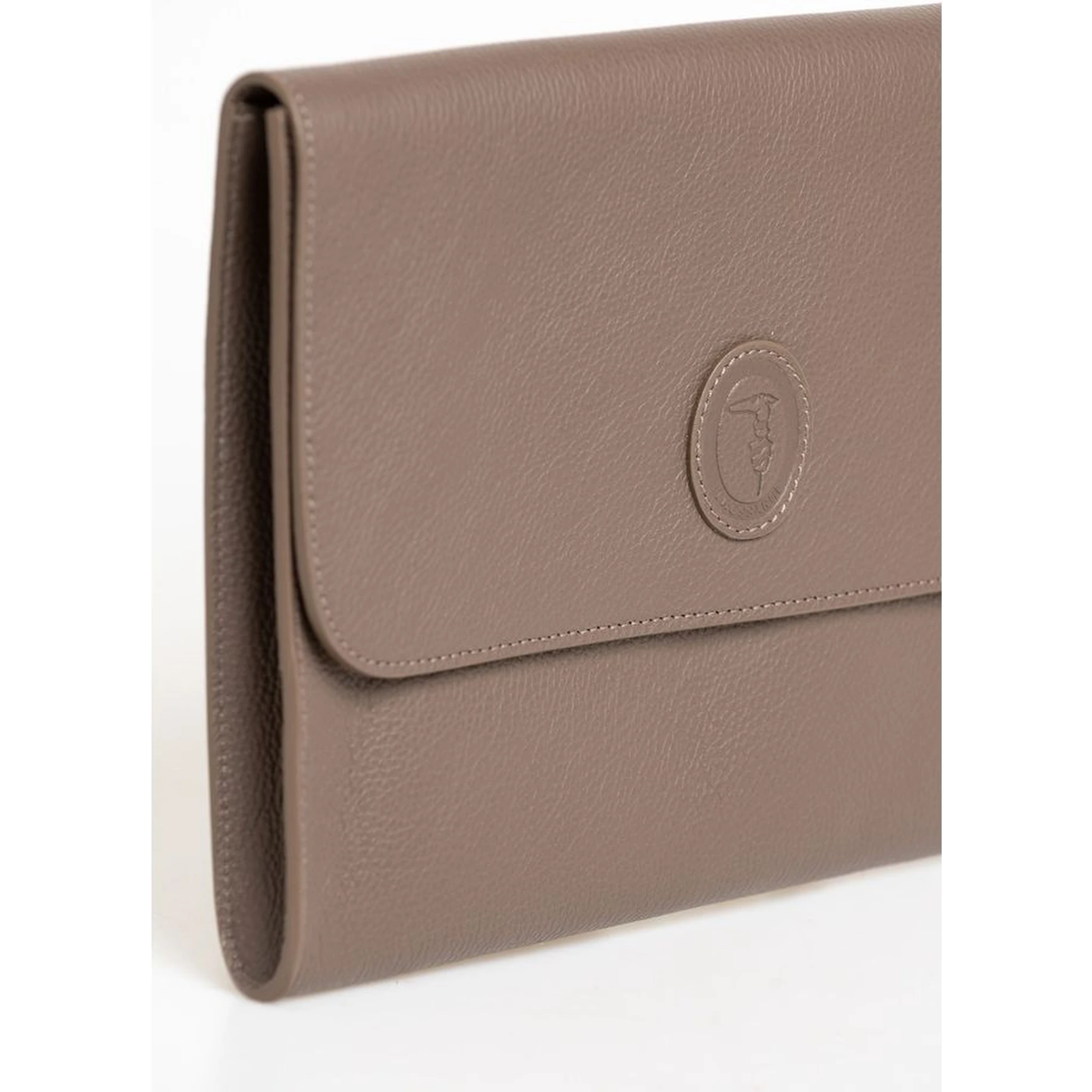 Brown Polyester Men Clutch