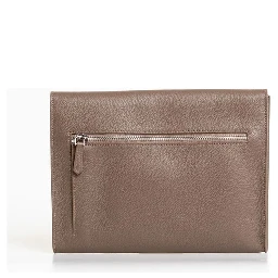 Brown Polyester Men Clutch