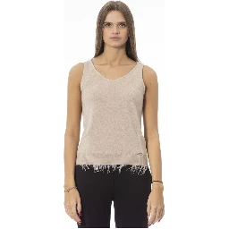Beige Wool Tank Top