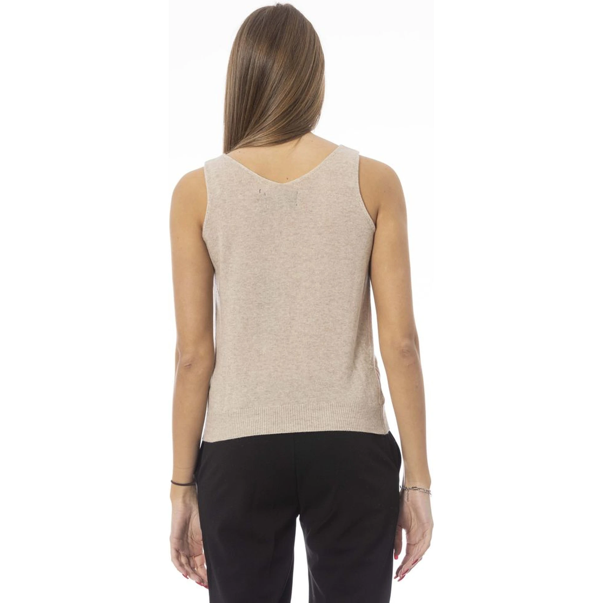 Beige Wool Tank Top