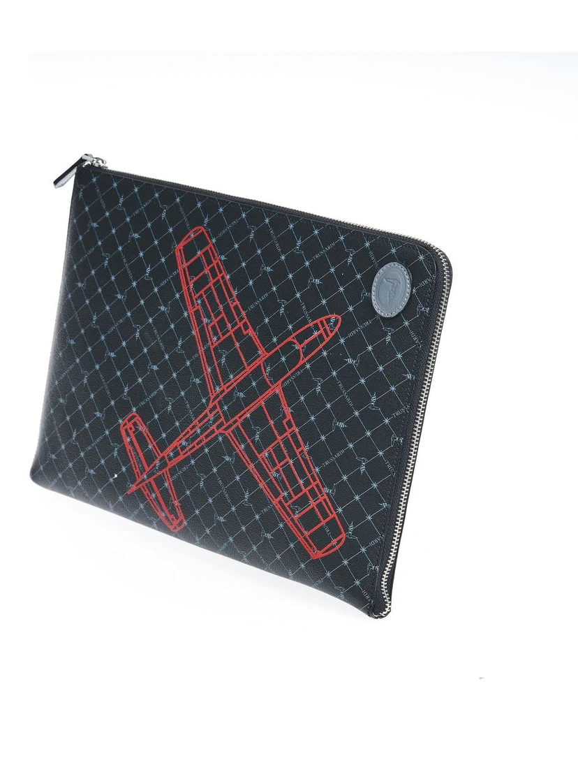 Black Leather Men Clutch