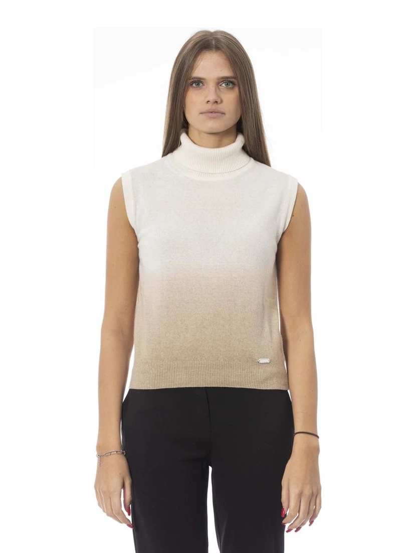 White Wool Women Sweater