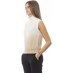 White Wool Women Sweater
