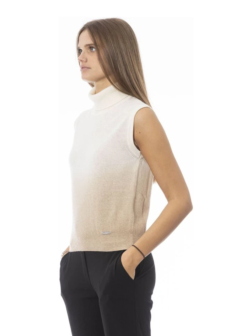 White Wool Women Sweater