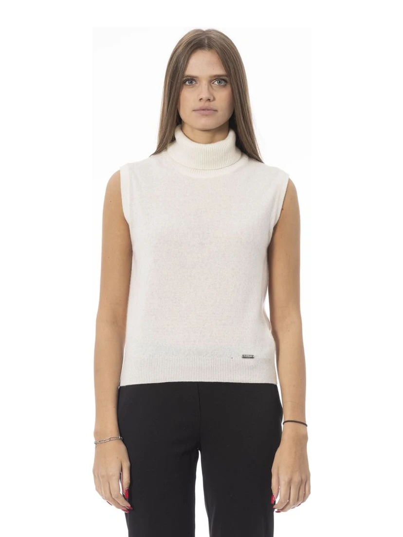 White Wool Women Sweater