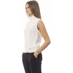 White Wool Women Sweater