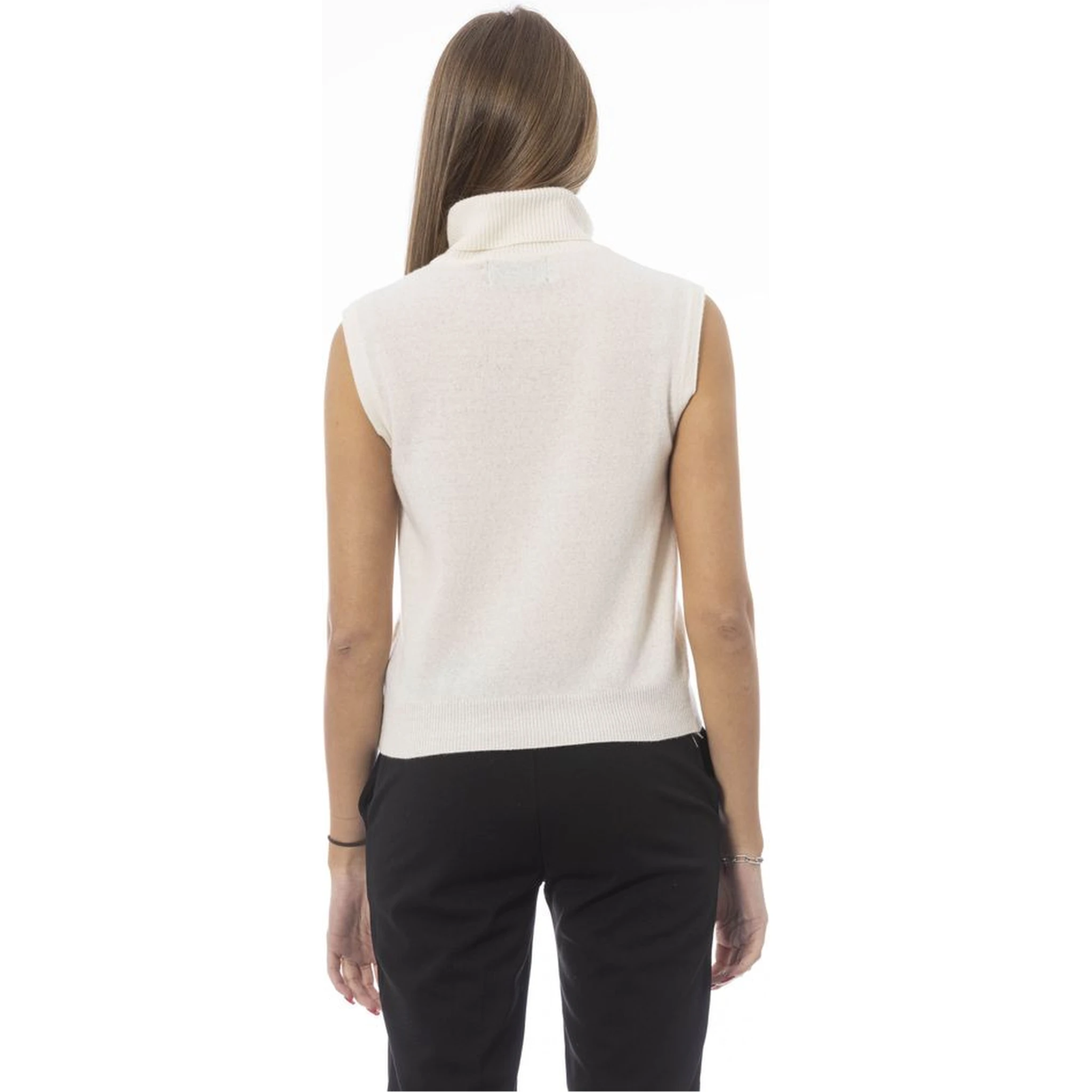 White Wool Women Sweater