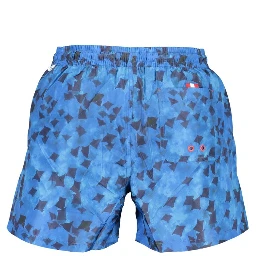 Blue Polyester Swimwear