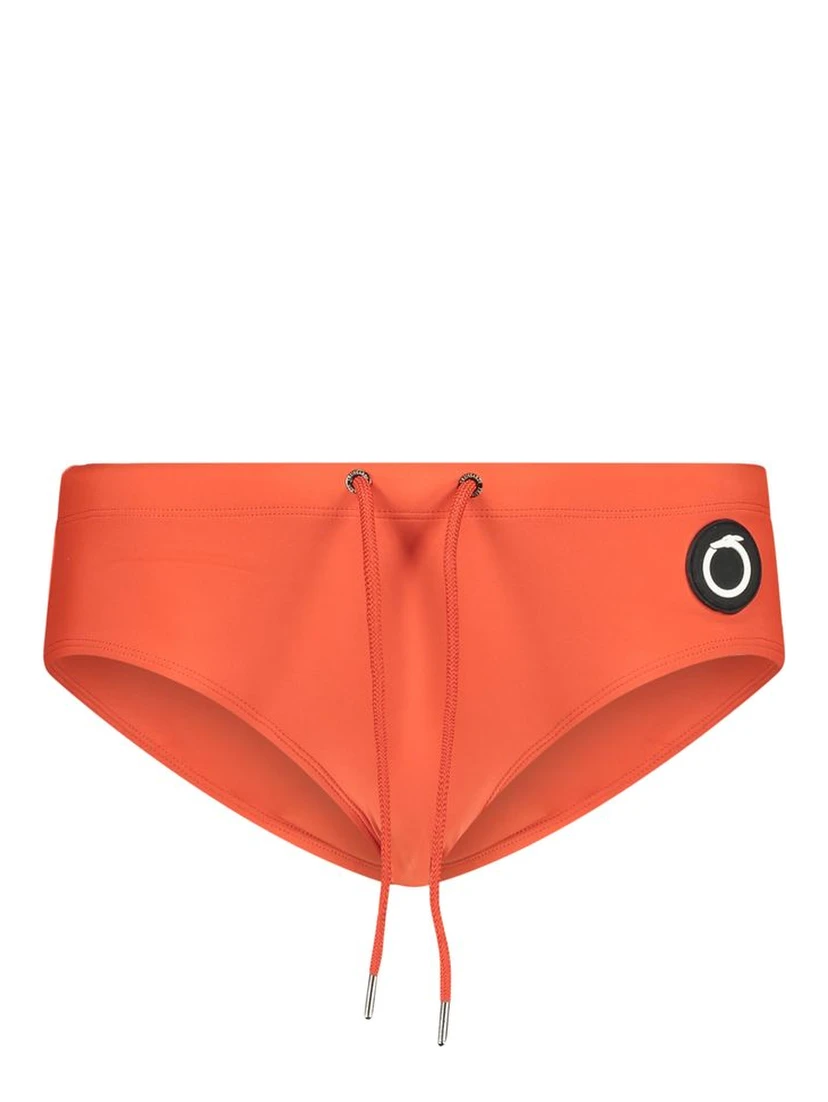 Red Elastane Swimwear