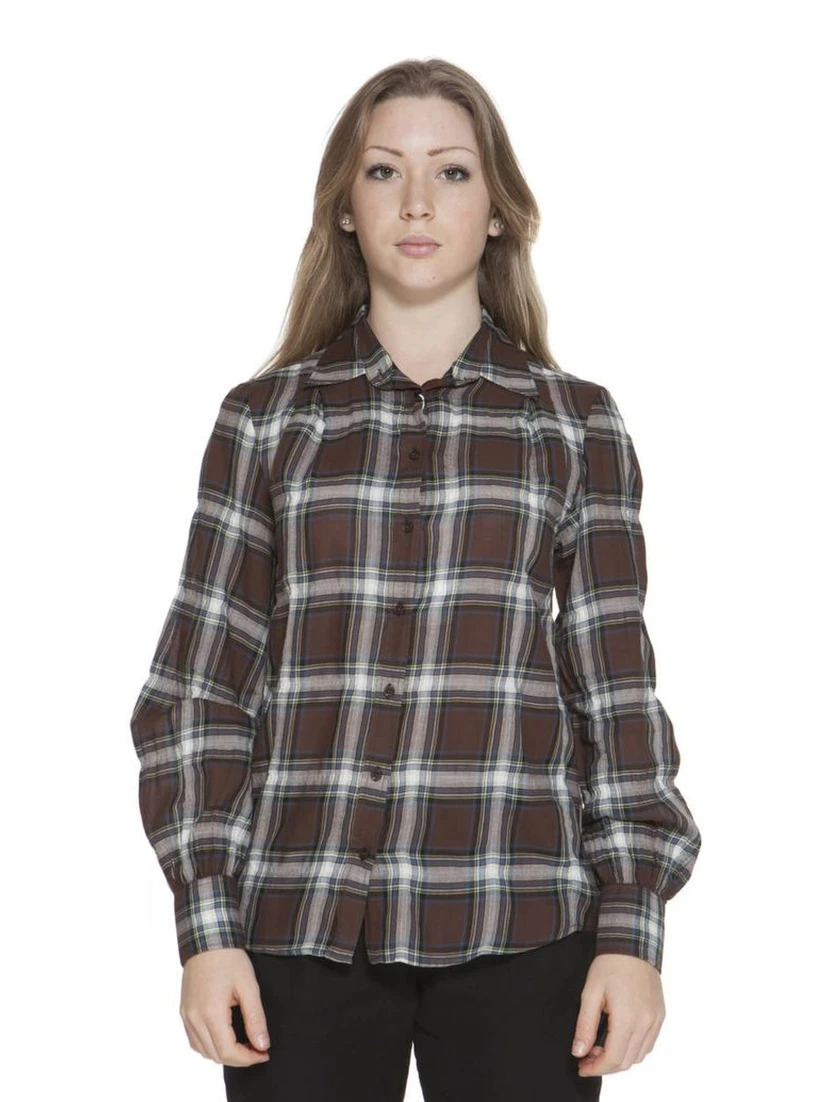 Marrone Cotton Woman Shirt