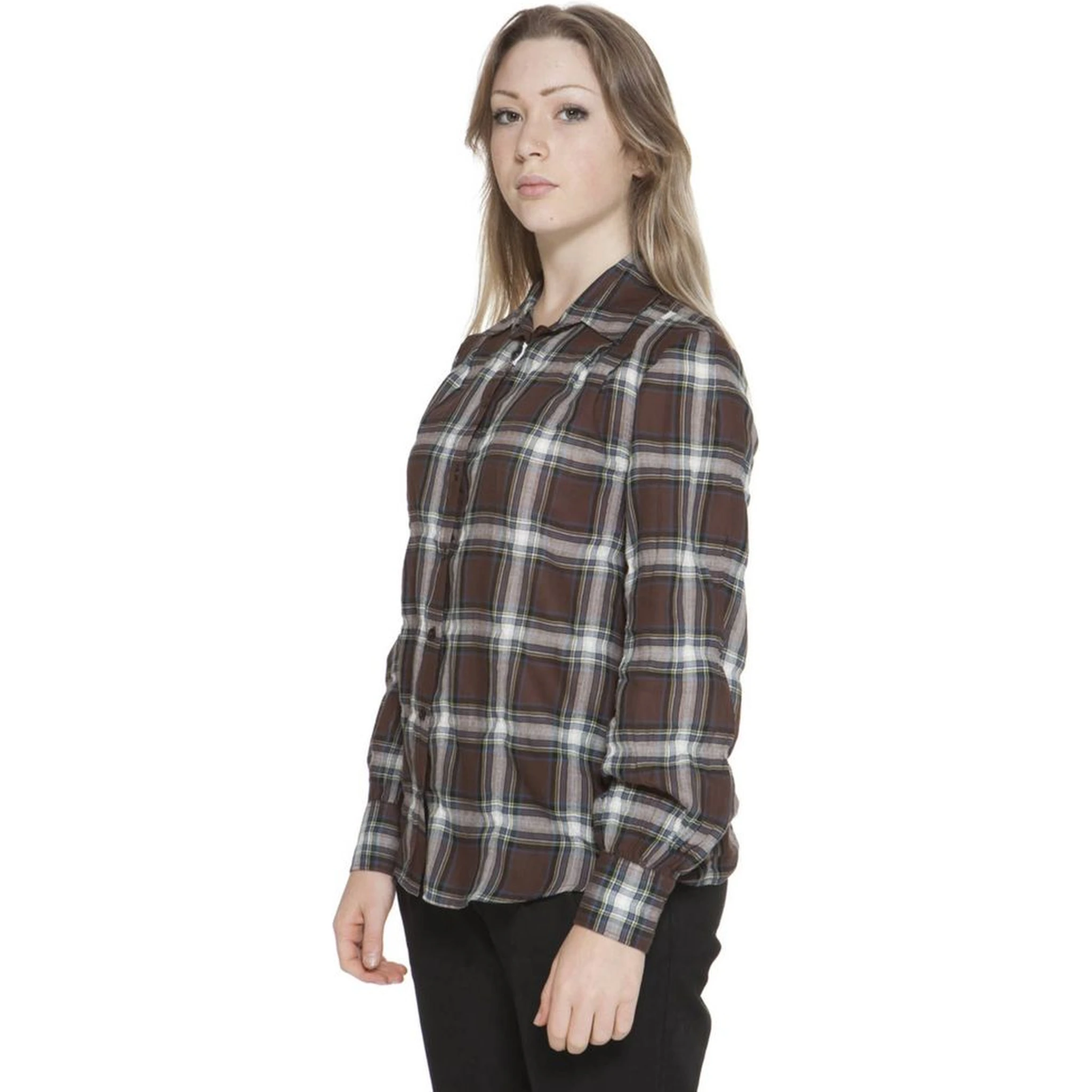 Marrone Cotton Woman Shirt