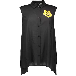 Black Viscosa Women's Shirt
