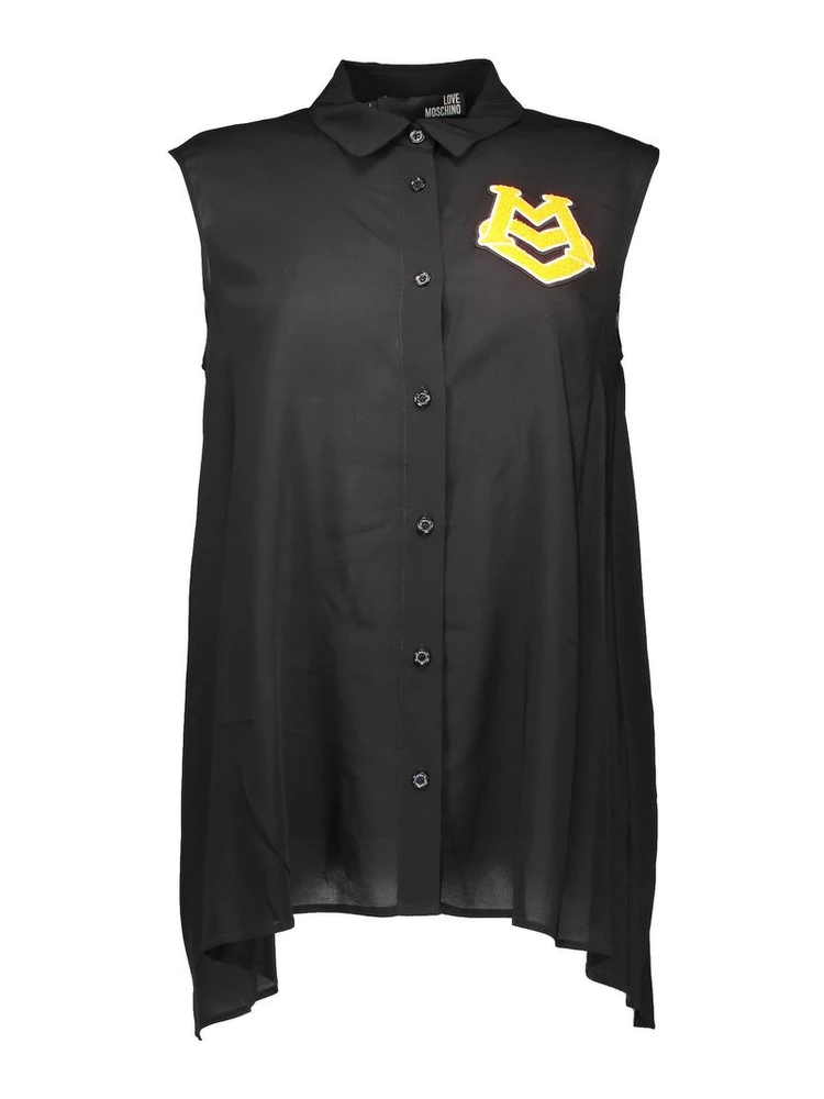 Black Viscosa Women's Shirt