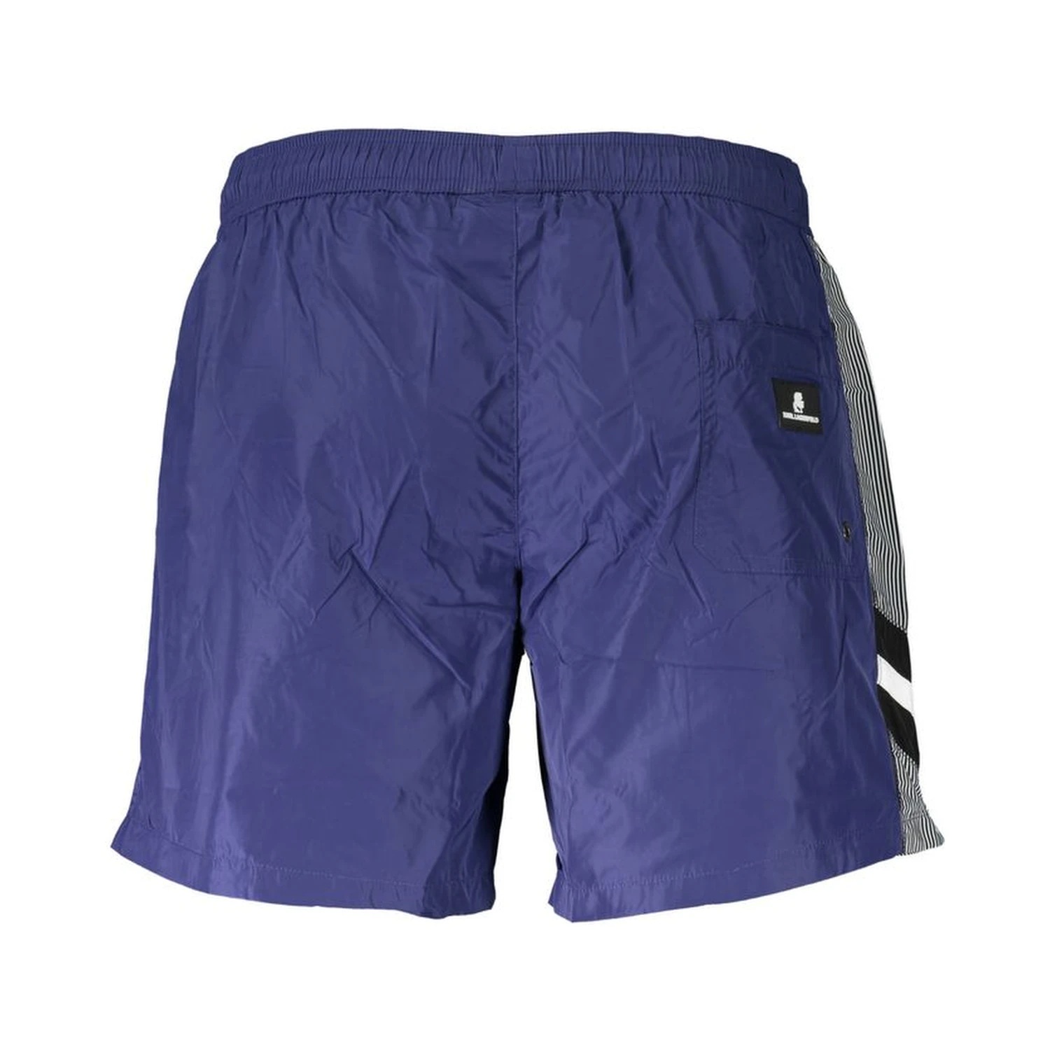 Blue Polyester Men's Swim Trunk